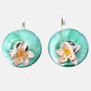 Boucles d'oreilles argent fleur de lotus aventurine verte 