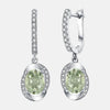 Boucles d'oreilles Améthyste verte naturelle.