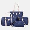Ensemble set de voyage valise bagage à main bleu de francee anse blanche