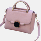 Mini sac de femme style tendance mode polyuréthane violine clair grande bandoulière