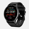 Montre femme connectée Bracelet gel de silice noir ios android cadran  noir pour toutes les activitées sportives jelo'scollection