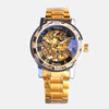 Montre homme boitier 40mm et bracelet extensible acier inoxydable or jaune cadran jaune or mouvement automatique verre hardlex cadran lumineux Or jauine