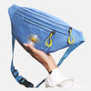    Sac banane en nylon tendance des années 80 sacoche bandoulière bleu ciel
